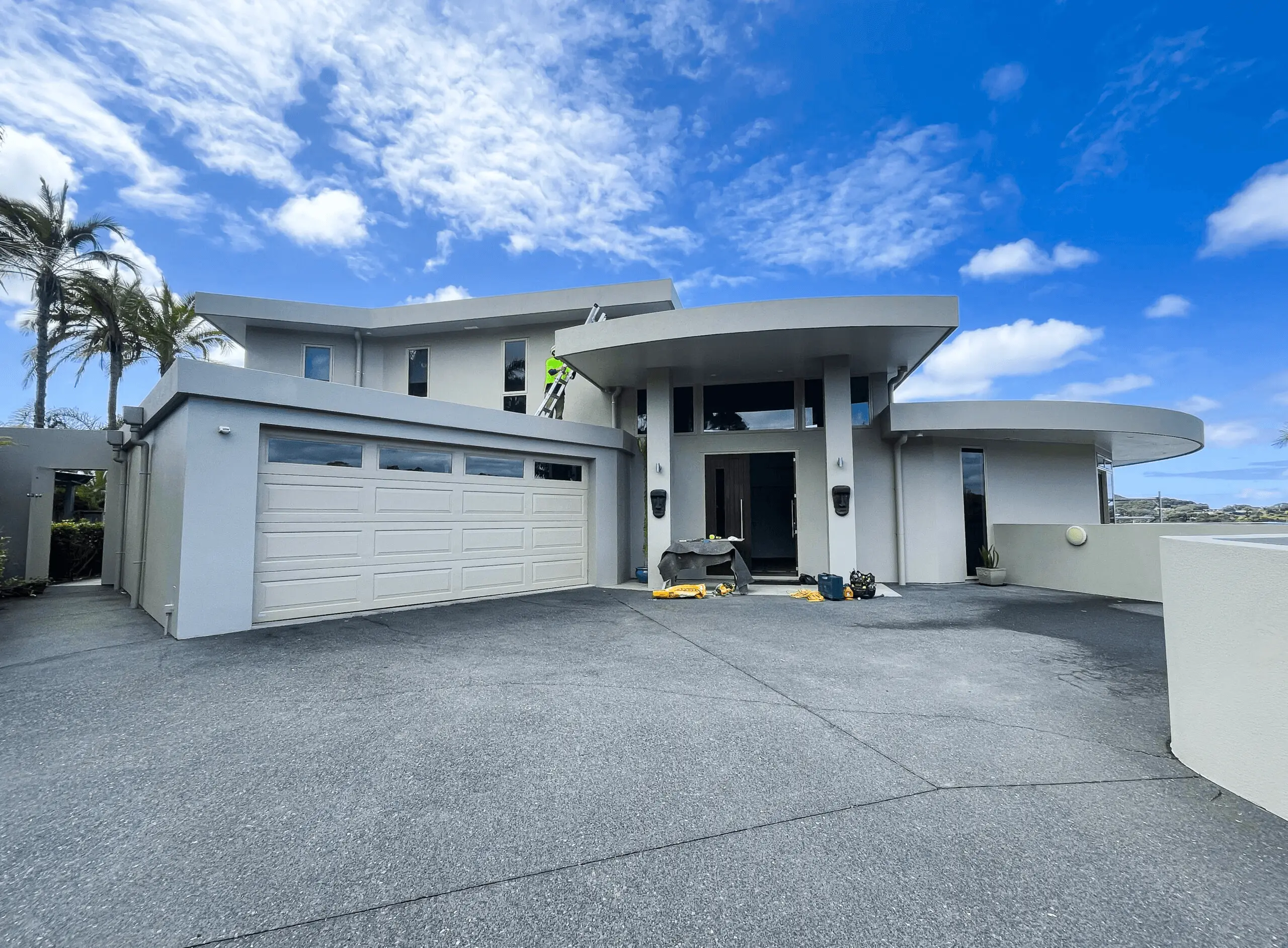 freshly decorated house exterior