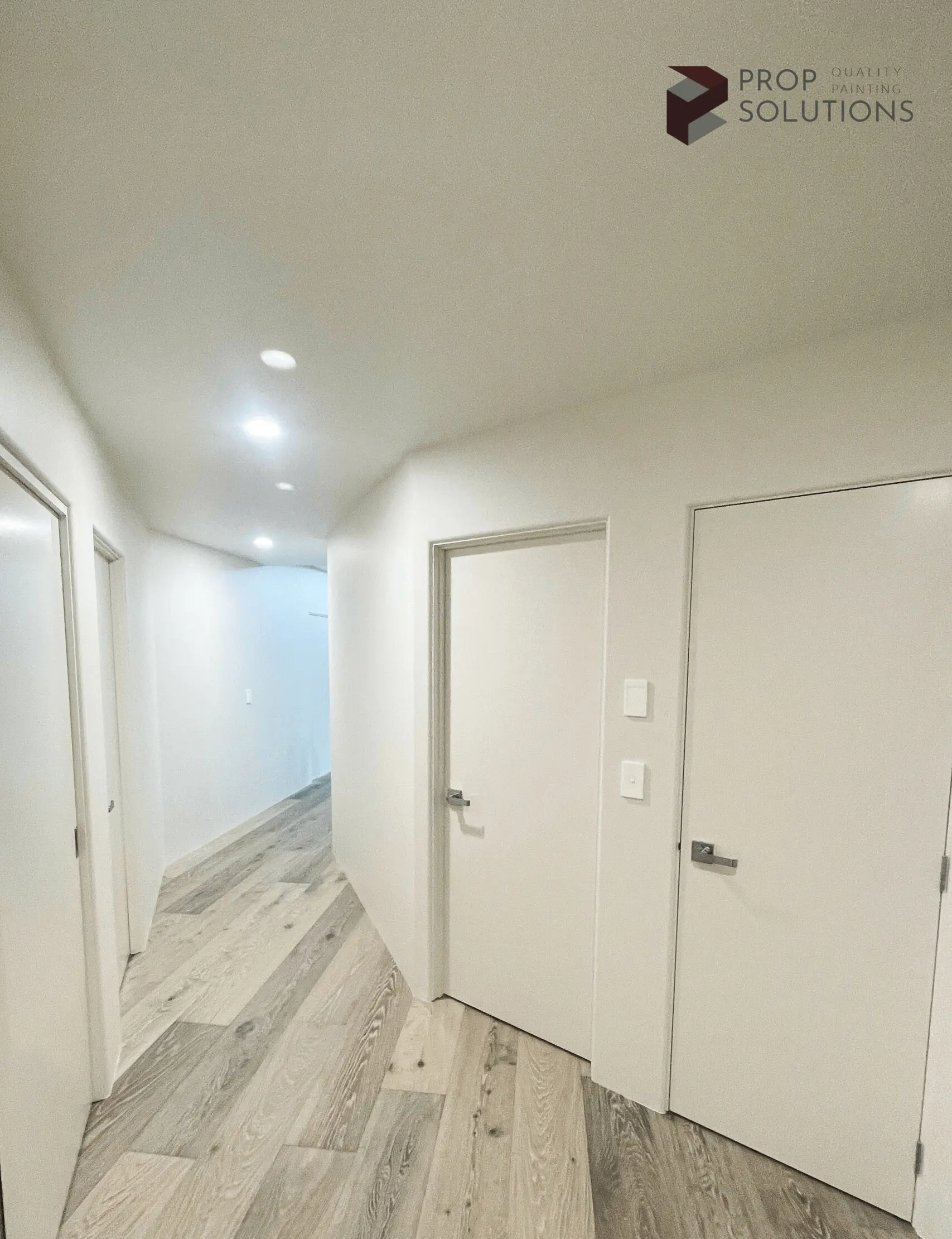 hallway which has been painted