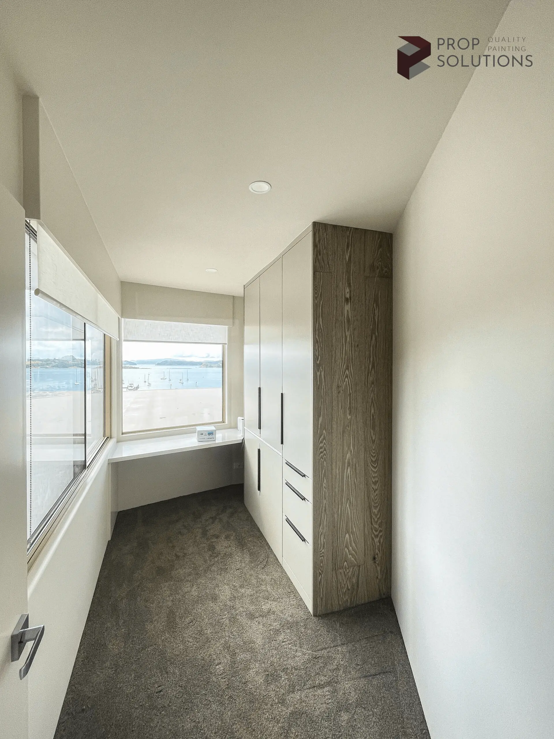suite which has been painted white